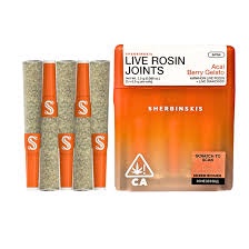 SHERBINSKIS THCA LIVE ROSIN 5PK JOINTS / Açaí berry gelato- HYBRID